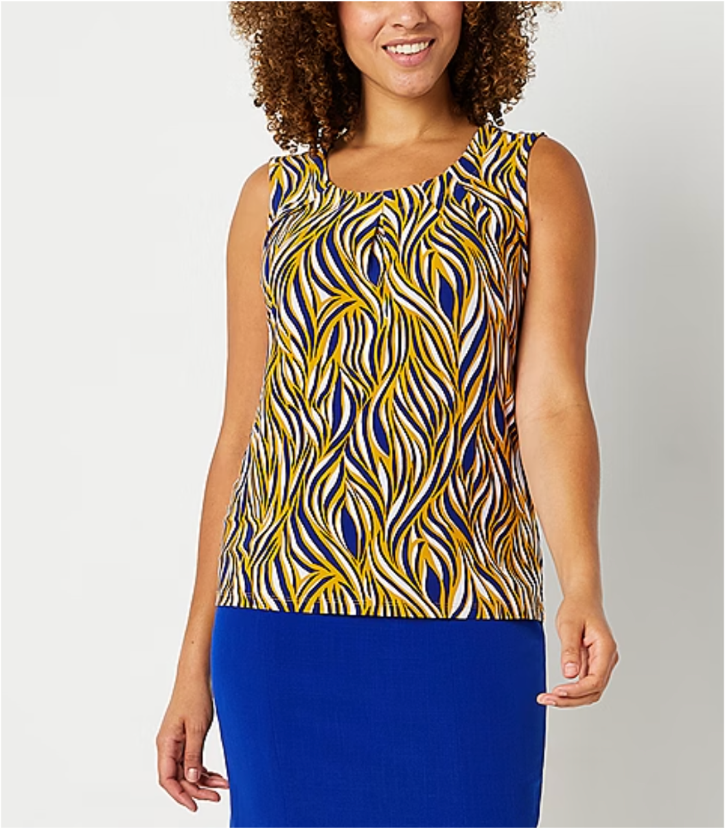 Women's Crew Neck Sleeveless Blouse