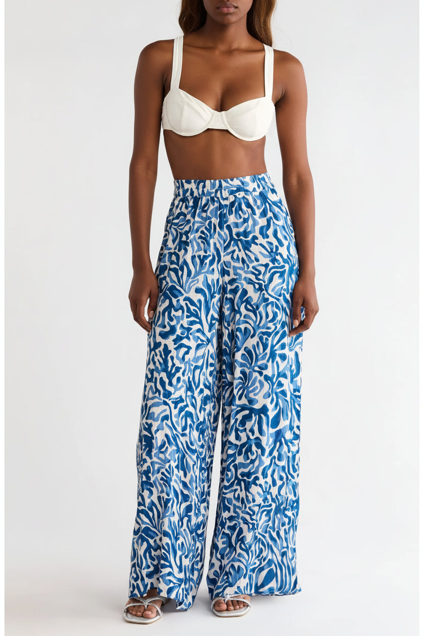 Print Wide Leg Pants