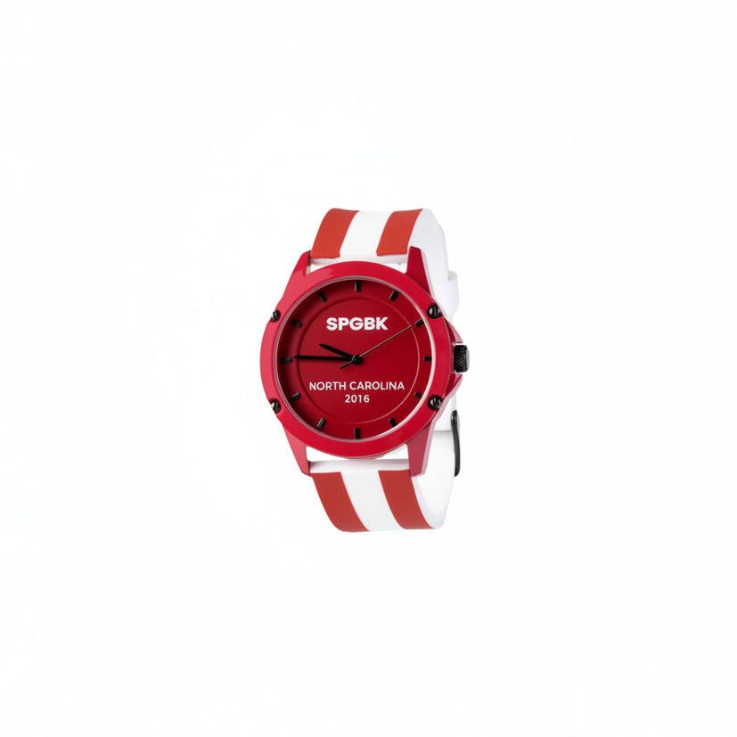 Union Red and White Silicone Band Watch