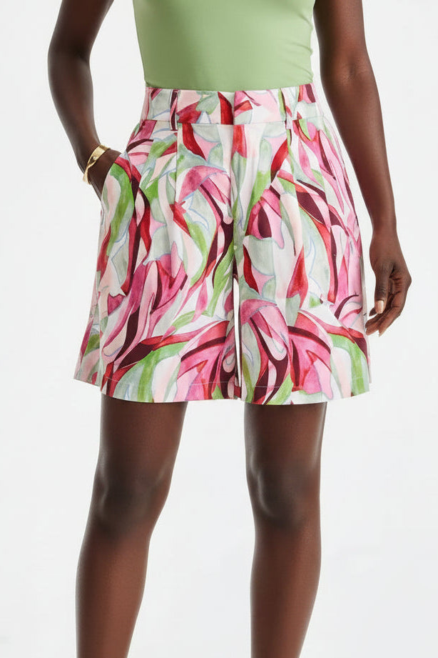 Women's High-Rise Linen Bermuda Shorts