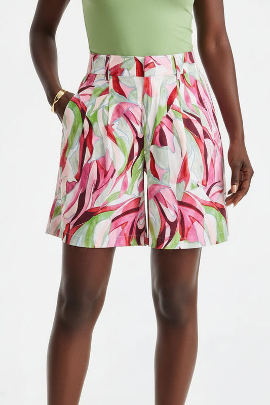 Women's High-Rise Linen Bermuda Shorts